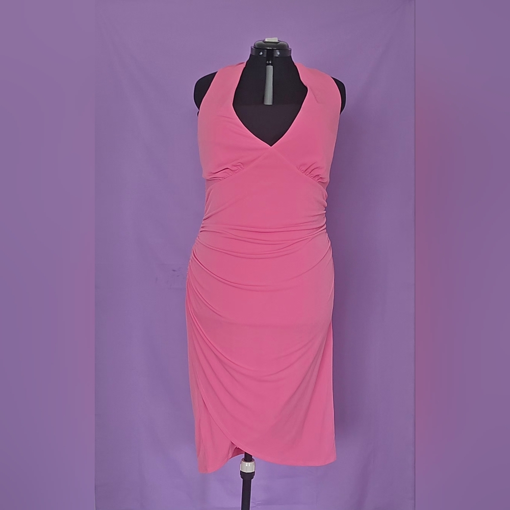 Elegant Pink Sleeveless Dress